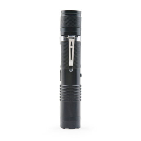 M11 Black self-defense rechargeable stun gun na may LED light