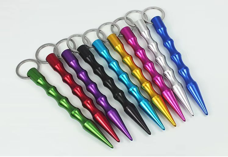 Colorful Pointed Self-defense Stick for Women Keychain Cool Stick