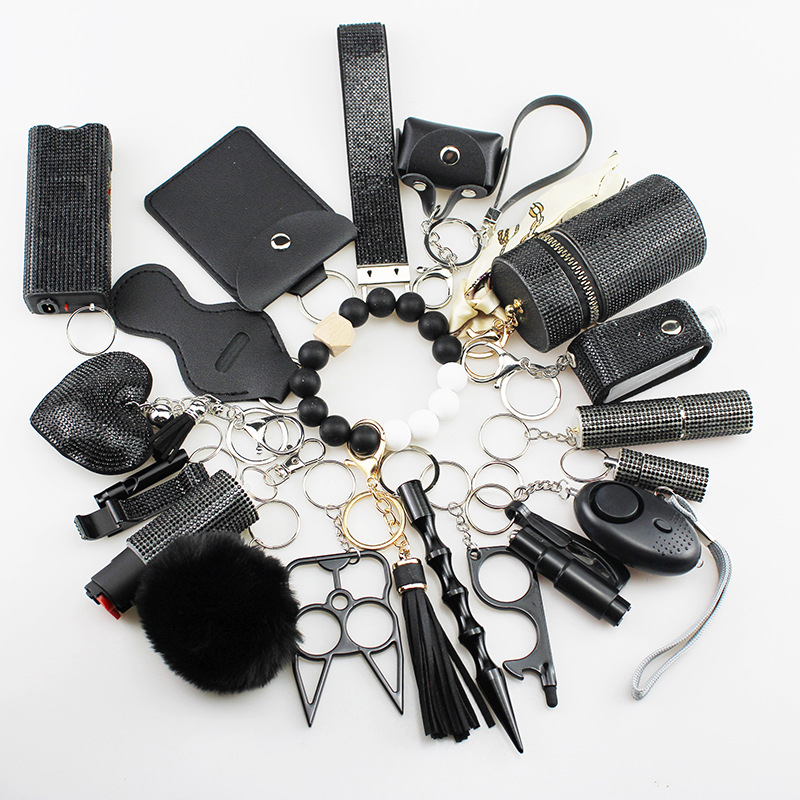 Rhinestones Bling 21 PCS Self Defense Accessories Keychains