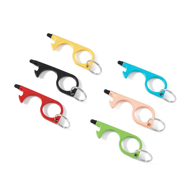 Multi-function Self Defense Door and Bottet Opener Keychain