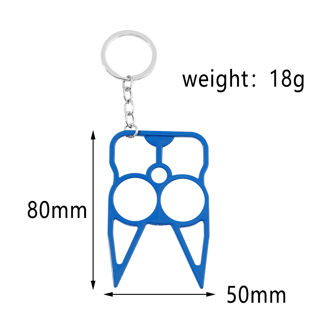 Multi-function Self Defense for Women Window Breaker Cat Finger Bottle Opener Keychain 