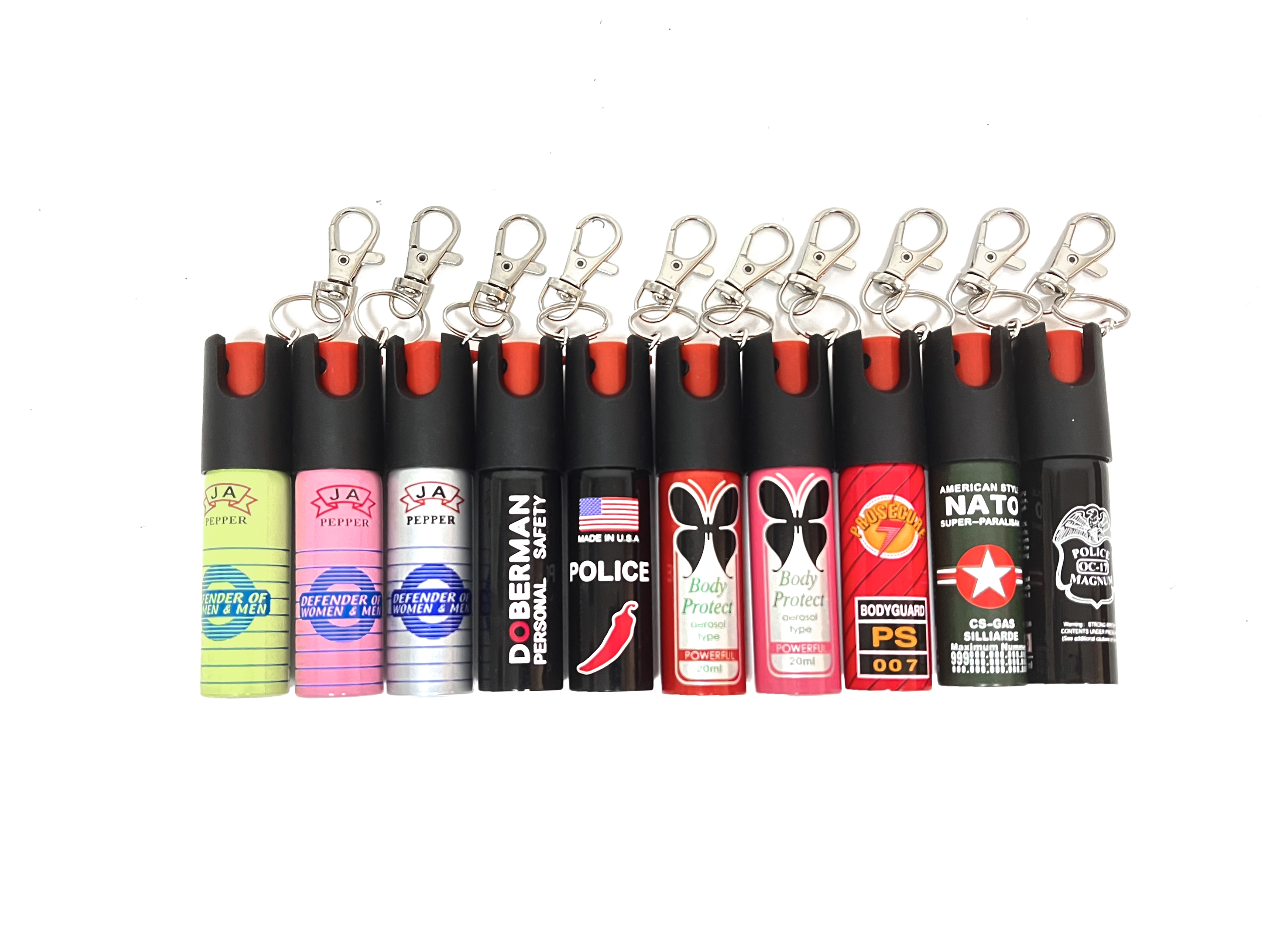 Custom 20ml Keychains Tear Gas Pepper Spray