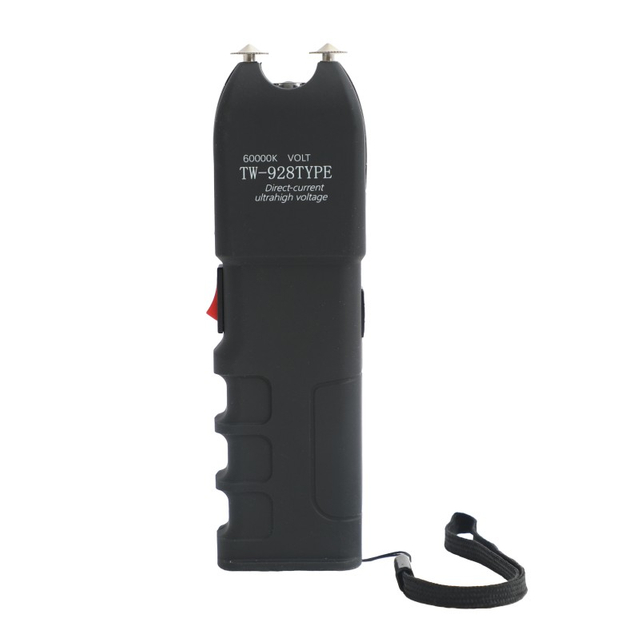 High Voltage 928 Stun Gun with LED Flashlight and Alarm for Personal Security