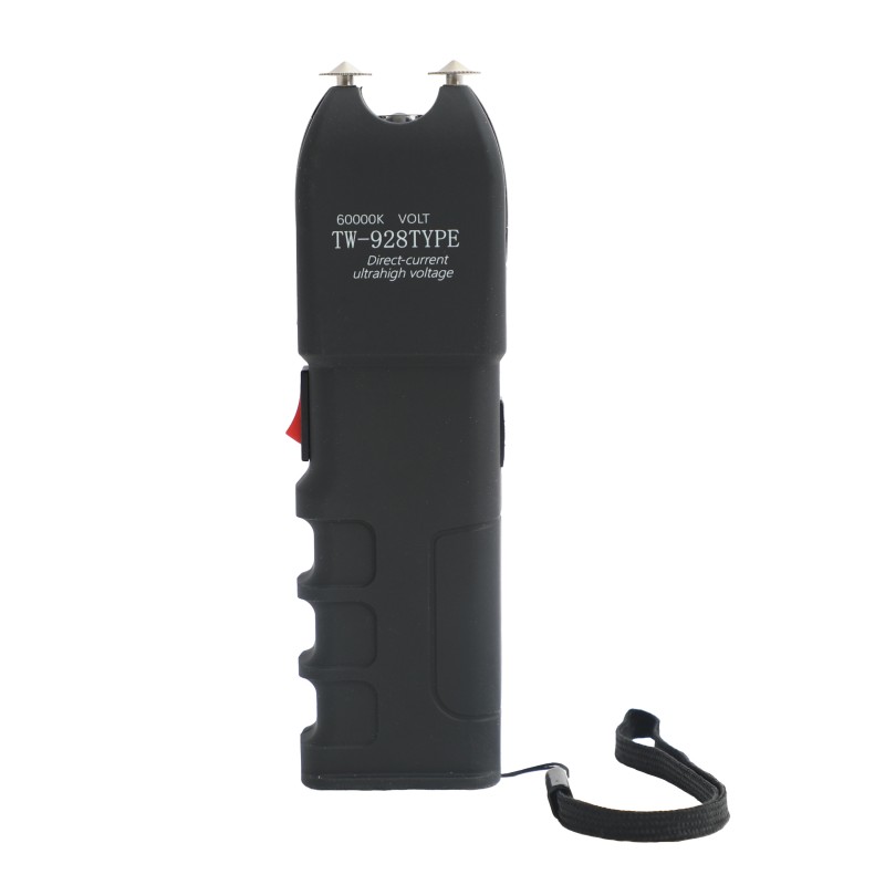High Voltage 928 Stun Gun with LED Flashlight and Alarm for Personal Security