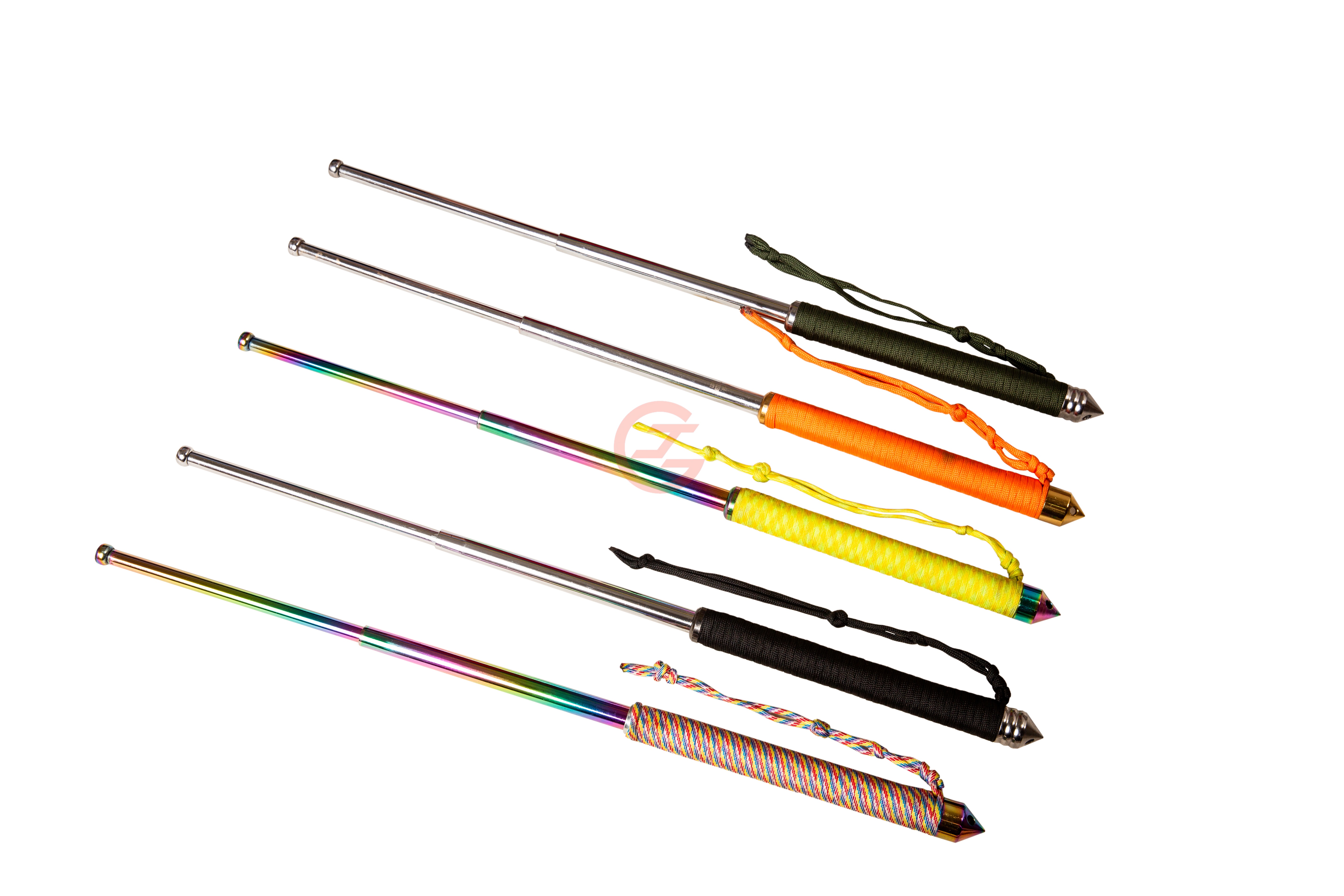 Diamond Pattern Non-slip Handle Expandable Baton with Window Breaker