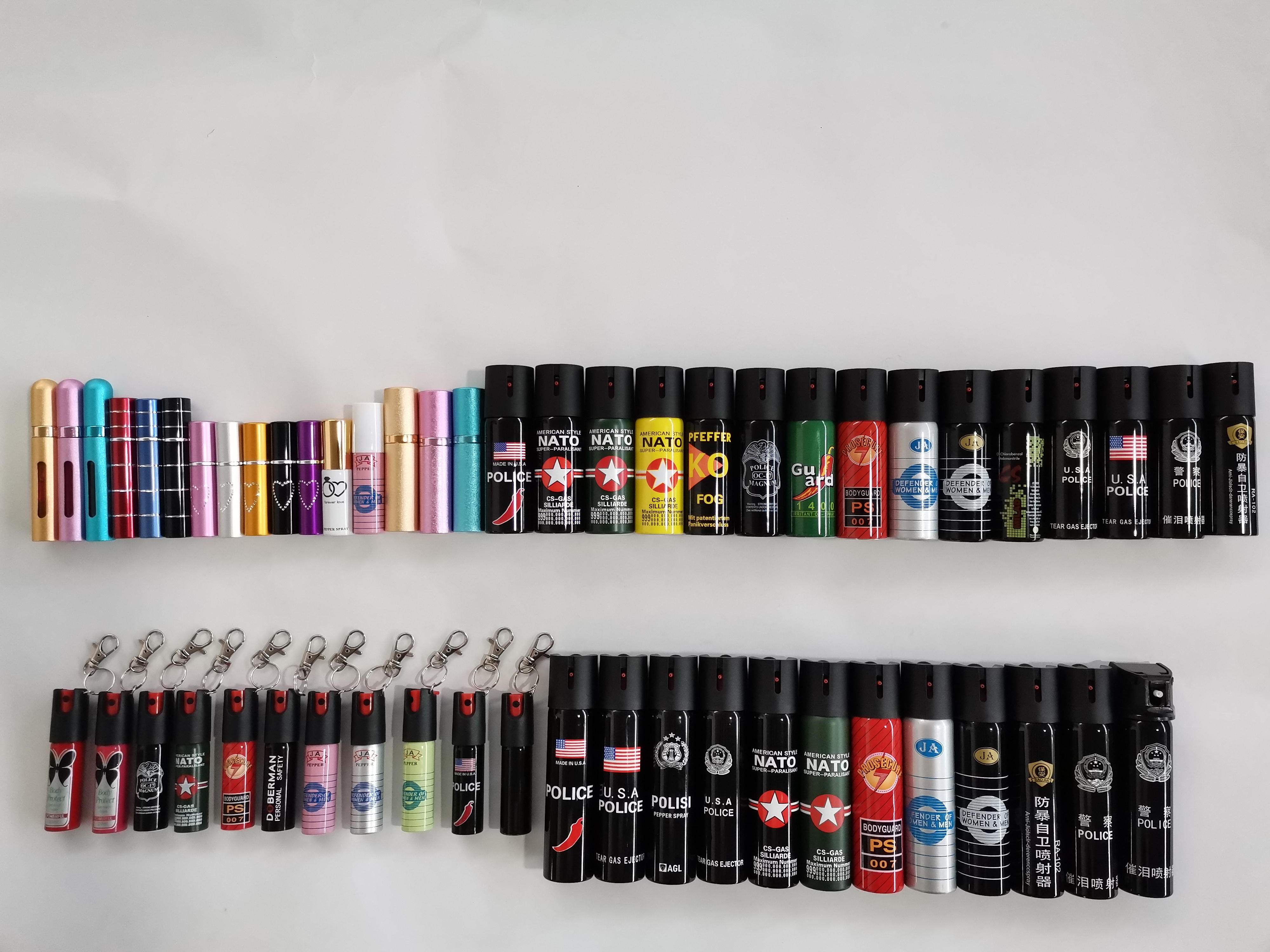 60ml 110ml Bottle Security Police Oc CS High Strengh Tear Gas Pepper Spray