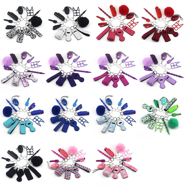 Safety Guard Wrist Bulk Kit 12 PCS DIY Keychain Accessories Sets 