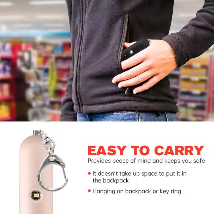 Portable High Power LED Flash Personal Alarm Keychain