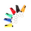 Multi-function 3 in 1 Alarm Whistle Window Breaker Keychain with Belt Cutter 