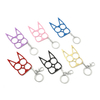 Multi-function Self Defense for Women Window Breaker Cat Finger Bottle Opener Keychain 