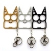 Multi-function Self Defense for Women Window Breaker Cat Finger Bottle Opener Keychain 