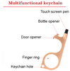 Multi-function Self Defense Door and Bottet Opener Keychain