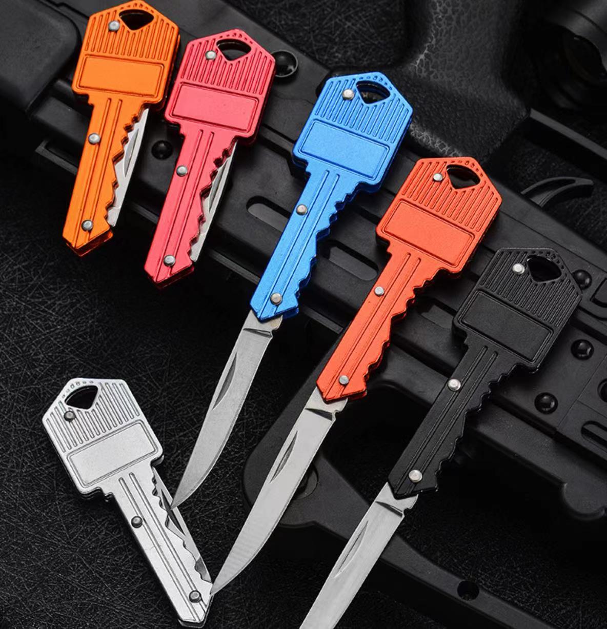 New Style Disguise Weapon for Women Self Defense Key Shaped Folding Blade