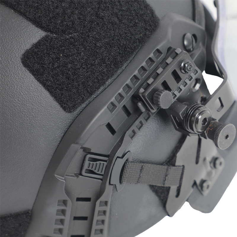 Full Face Shield Bulletproof Helmet with Thickened PC Visor for Field Protection Tasks