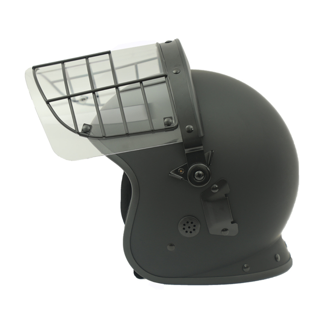 Politie Matte Black Riot Helm met metalen frame 