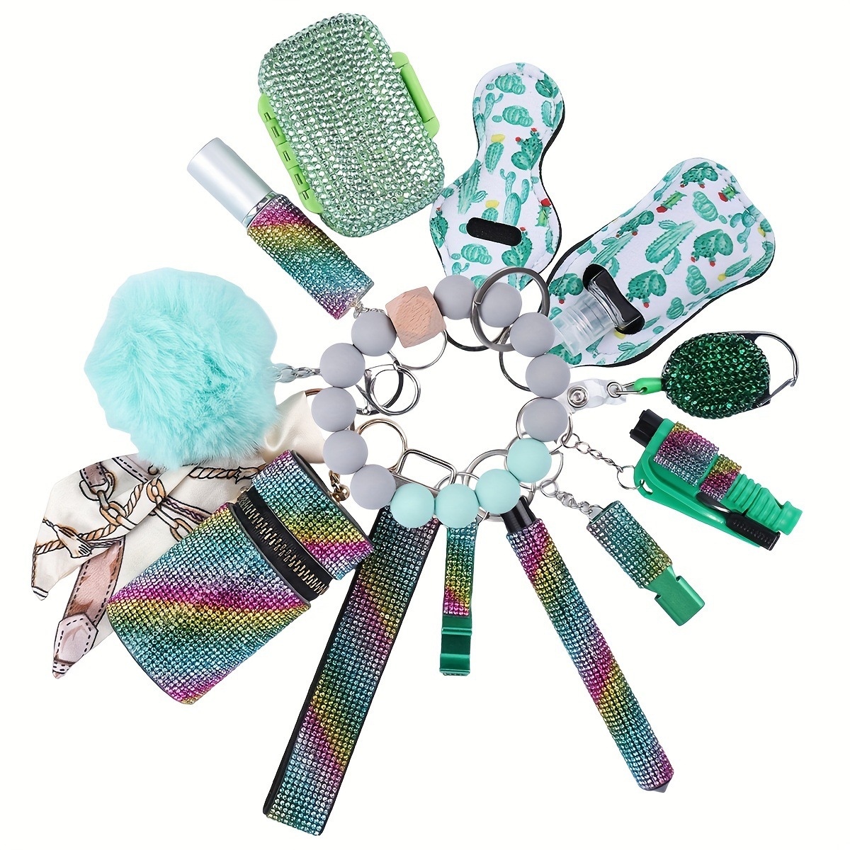 Bling Wrist Bulk Kit for Women Self-Defense Keychains