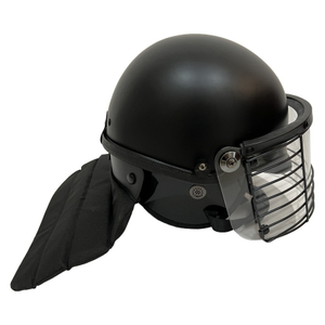 Custom Flat Visor Black Riot Gear Helmet Wtih Neck Protector