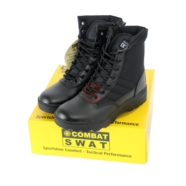Durable Leather Tactical High Top Boots for Outdoor Sports