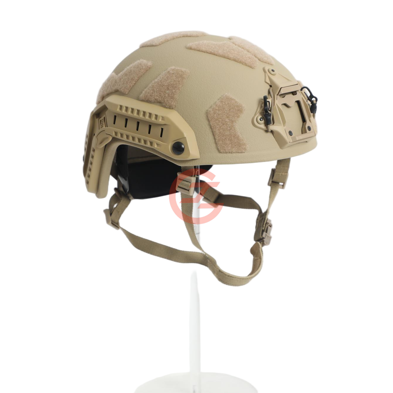 High-Cut Helmet with Rails Ideal for Communication Systems and Training