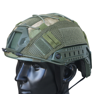 Adjustable FAST Camouflage Helmet Cover with Elastic Drawstring for Outdoor Gear
