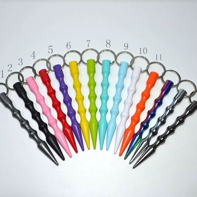 Candy Color Pen tip shape Self-defense for Women Keychain Cool Stick