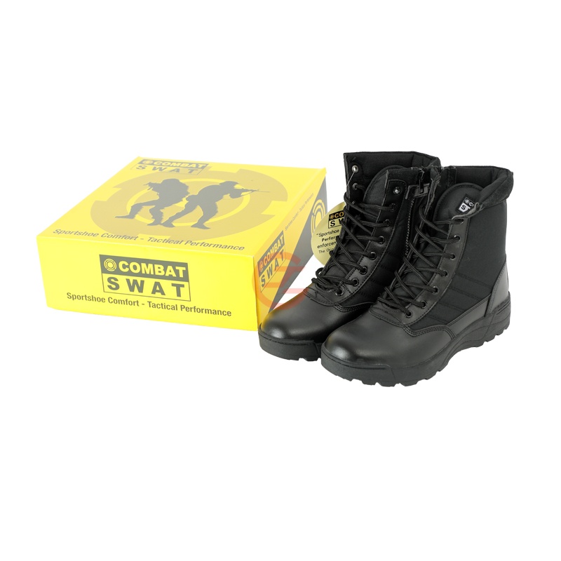 Durable Leather Tactical High Top Boots for Outdoor Sports
