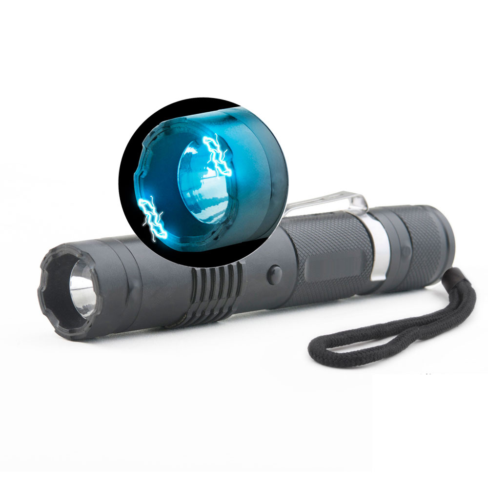 M11 Black self-defense rechargeable stun gun na may LED light
