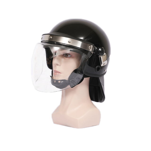 Full Head Anti Riot European Style Curved Visor Police Helmet