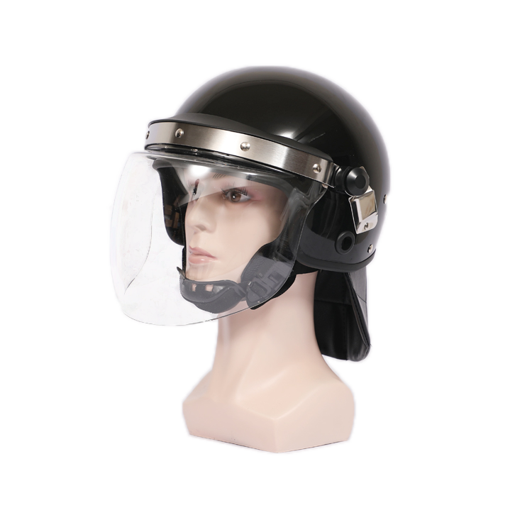 Full Head Anti Riot European Style Curved Visor Police Helmet