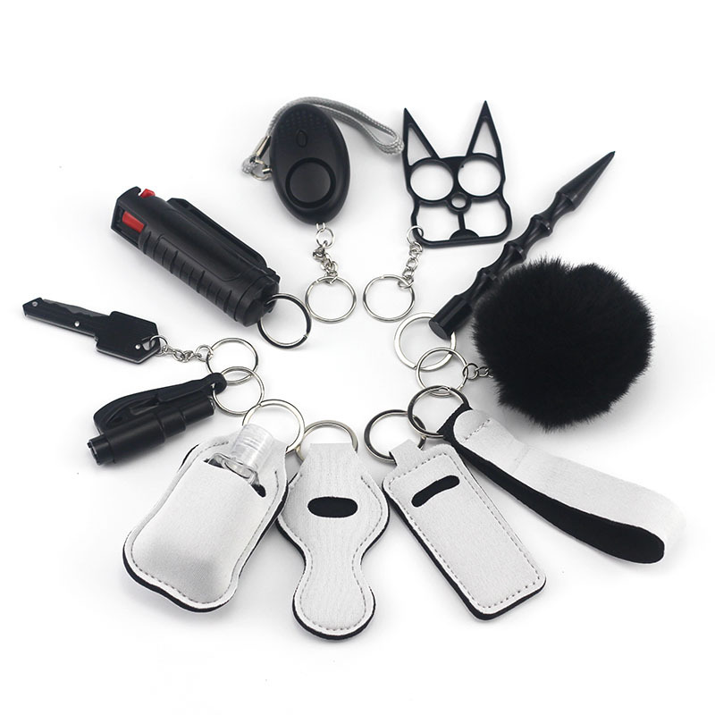 Safety Guard Wrist Bulk Kit 12 PCS DIY Keychain Accessories Sets 