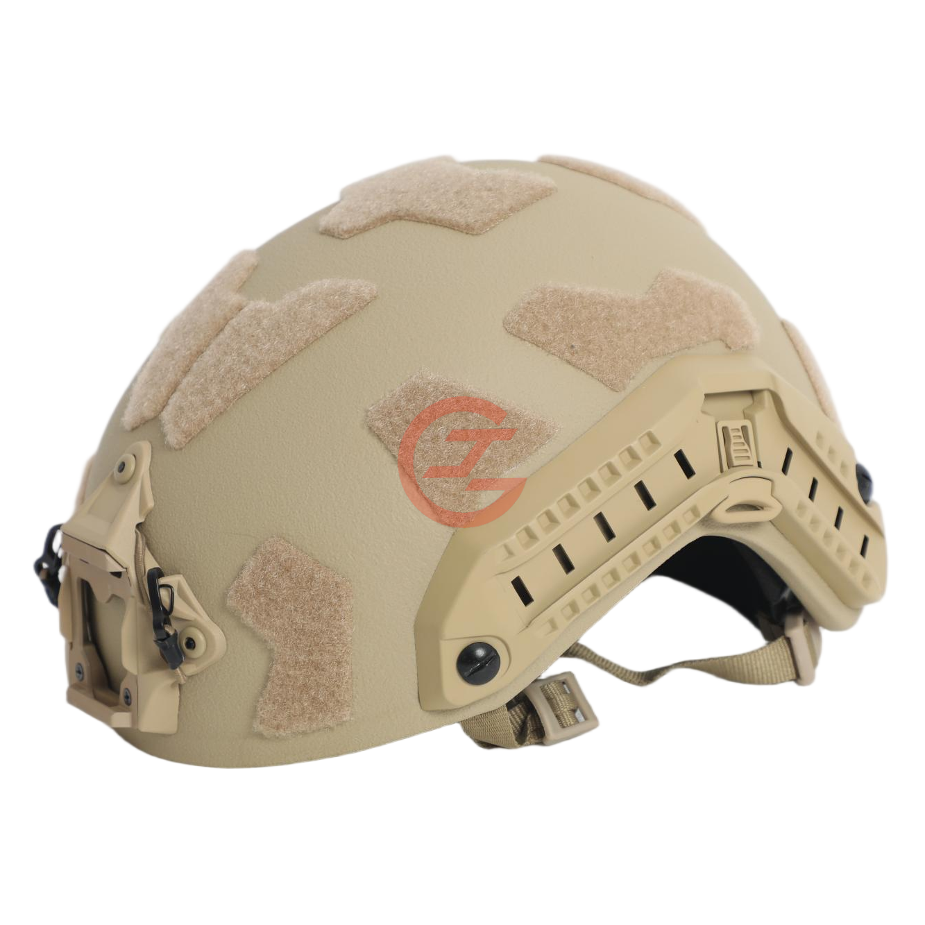 High-Cut Helmet with Rails Ideal for Communication Systems and Training