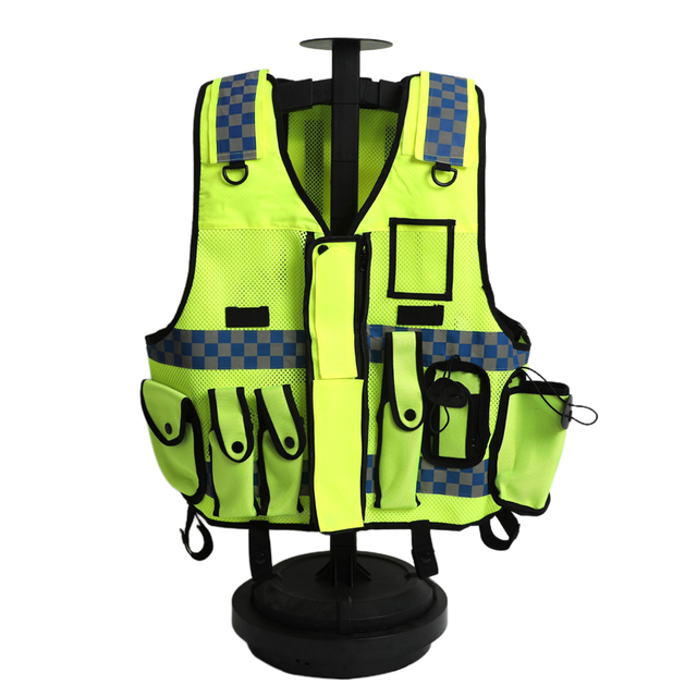 High Visibility Reflective Safety Vest with Multi Pockets for Traffic Construction Use