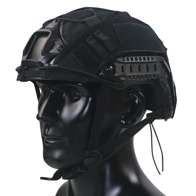 Adjustable FAST Camouflage Helmet Cover with Elastic Drawstring for Covert Operations and Adventure Gaming