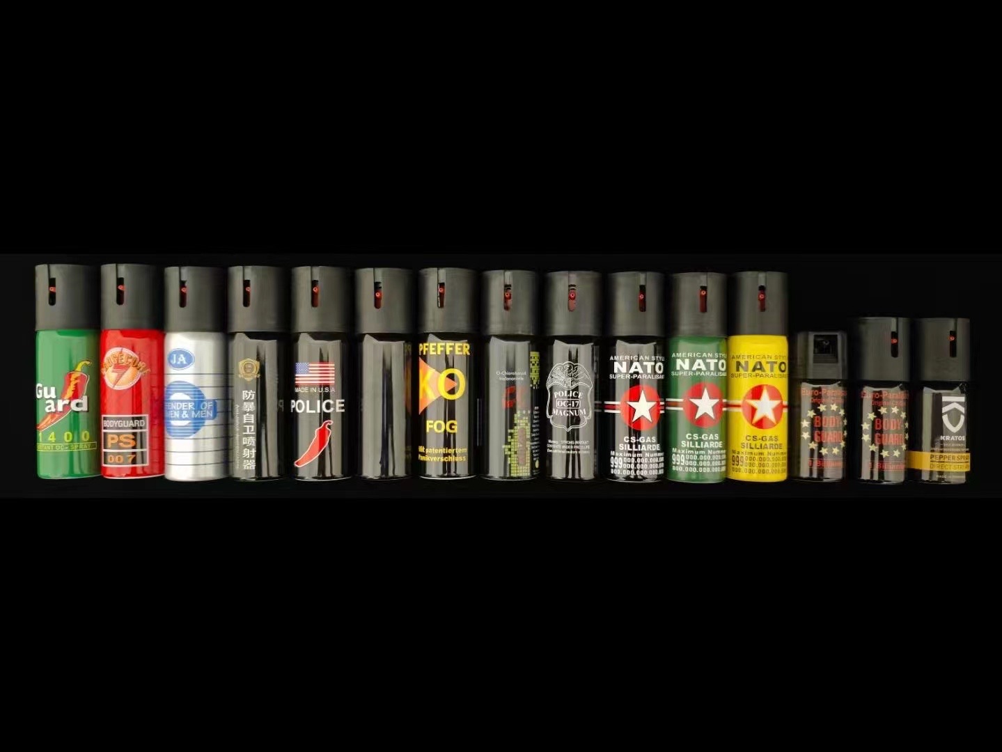 60ml 110ml Bottle Security Police Oc CS High Strengh Tear Gas Pepper Spray
