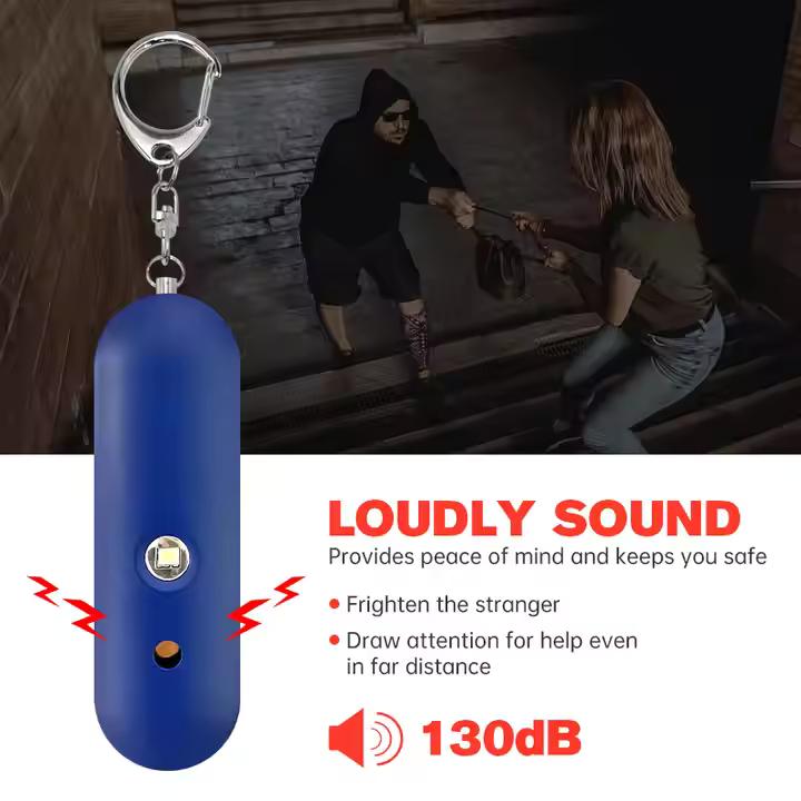 Portable High Power LED Flash Personal Alarm Keychain